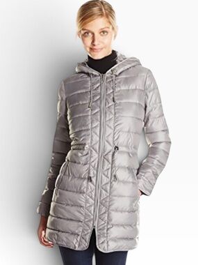 Kenneth Cole Quilted Anorak Jacket NWOT | Small Gray Hooded Lightweight Coat